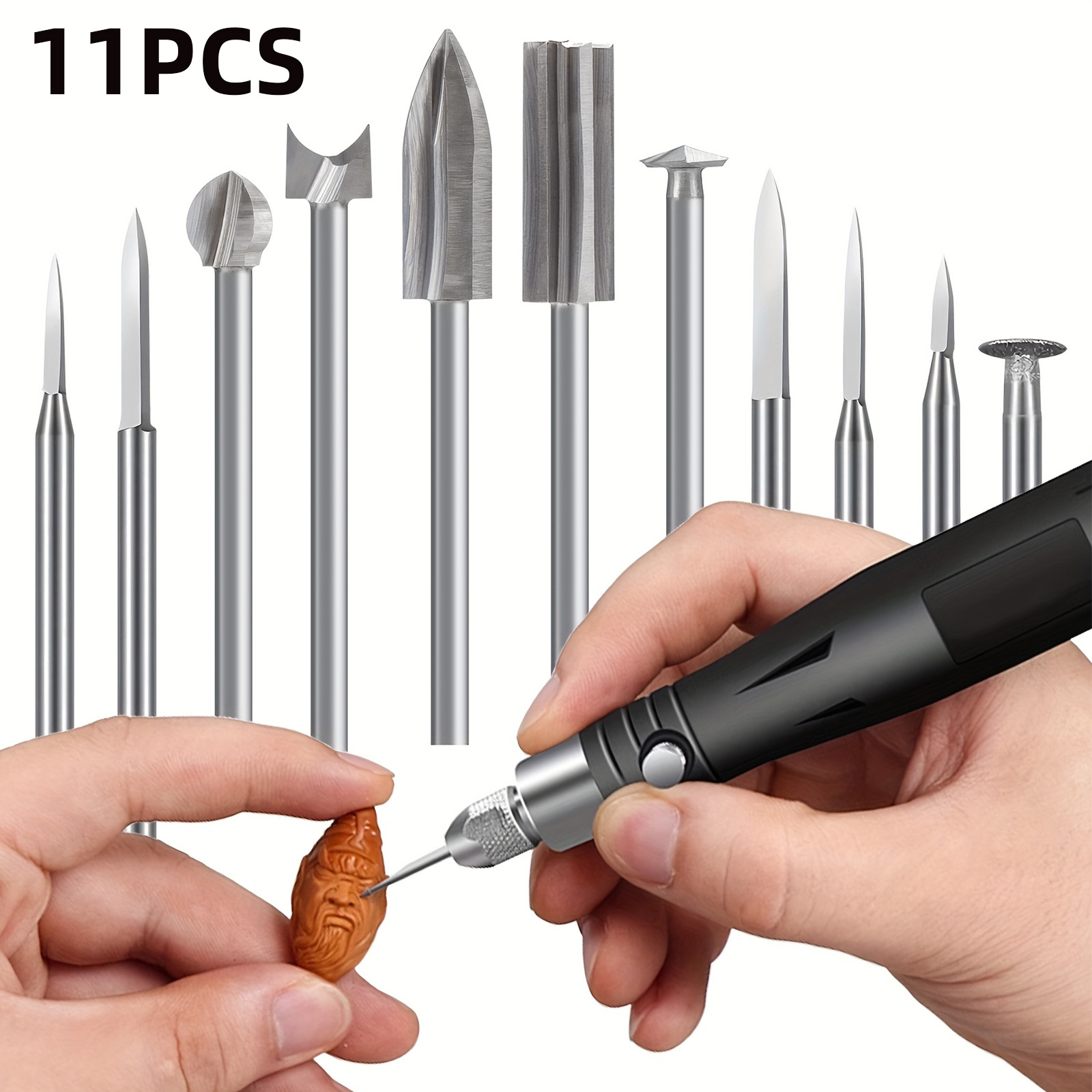Wood Chisel Set - 11 Buah Set Mata Bor Ukir
