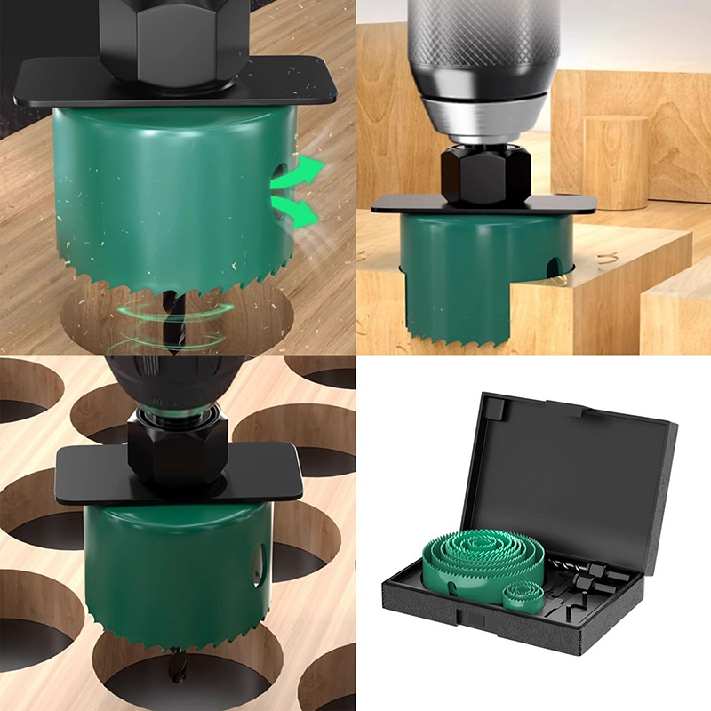 19/8/5PCS Set Mata Bor Lubang  - Woodworking Workshop ulasan dan harga