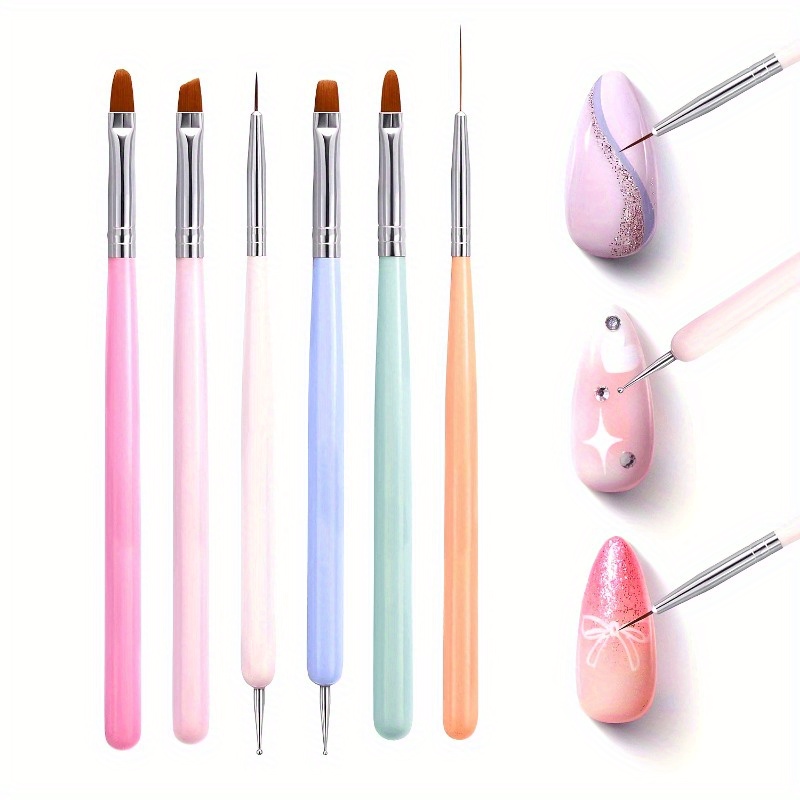 6pcs Set Kuas Seni Kuku Alat M - Wood Chisel Set ulasan dan harga