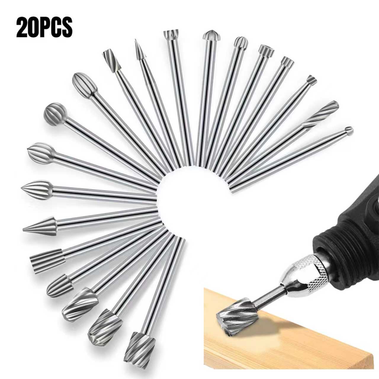 20 Buah Set Mata Bor Putar dan - Wood Chisel Set ulasan dan harga